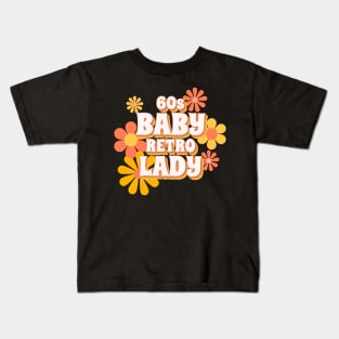 60S BABY Retro Lady Kids T-Shirt